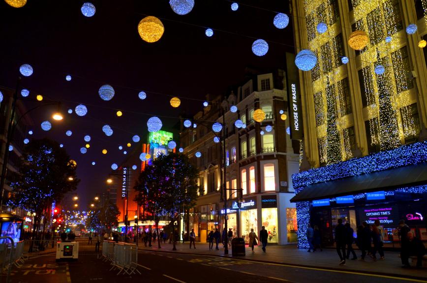 O que fazer em Londres - Oxford Street - Natal